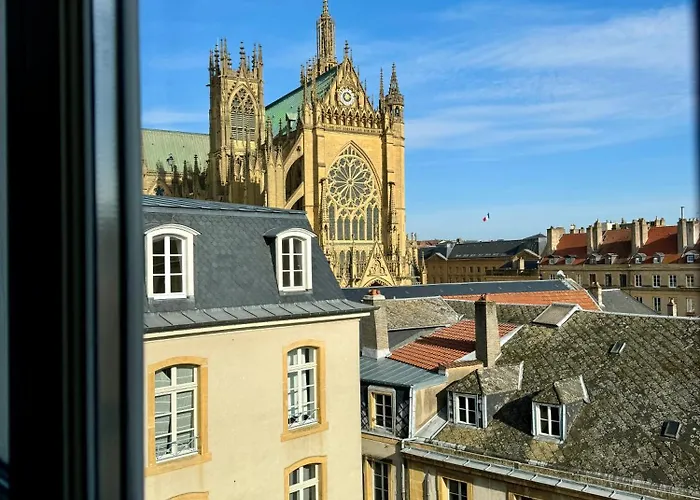 Appart Hotel Marcopolo Metz Centre - Vue Cathedrale - 2 Chambres - 78M2 - Situation Exceptionnelle - Classement Officiel 4 Etoiles fotorgafie