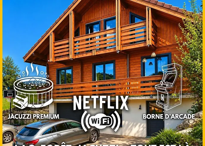 Chalet Des Reves Vosgiens Premium Avec Jacuzzi, Brasero, Borne D'Arcade 3000 Jeux Et Pistes De Ski A 10 Minutes Le Syndicat photo